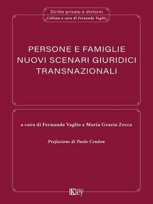 cover image of Persone e famiglie. Nuovi scenari giuridici transnazionali